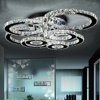LED Stropné Svietidlo Moderného K9 Crystal Svetla Povrchovú montáž Krúžok Svietidlo Crystal Listry Osvetlenie pre Spálne Domova