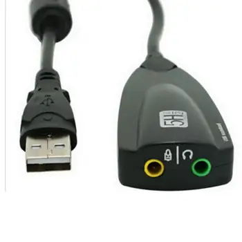 Zvuková Karta Adaptéra USB na 3,5 mm Jack Audio Kábel a Slúchadlá Mikrofónom pre Notebook, PC Počítač, Mikrofón a Slúchadlá