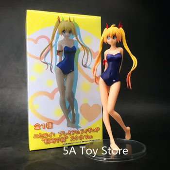 Anime Nisekoi Nise Koi Kirisaki Chitoge Školy Plavky Ver. PVC Obrázok Zberateľskú Model Hračka 21 CM