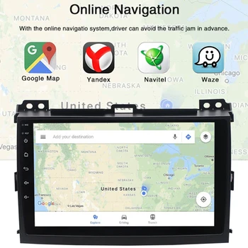 1+16 G Android 8.1 Auto Rádio Multimediálny Prehrávač pre Toyota Pôdy Cruiser Prado 2004-2009 Navigácia GPS, 2 Din