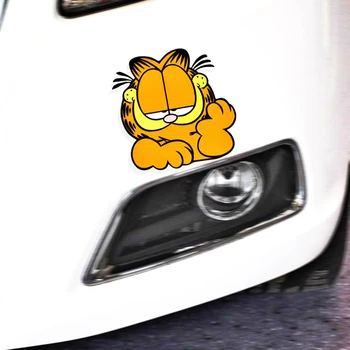 Aliauto 2 X Lenivý Garfield Cartoon Nálepky Vinyl Odtlačkový Auto-styling pre Chevrolet Captiva Niva Aveolacetti Sonic Spark, Cruz Smart