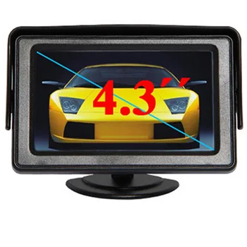2.4 G Bezdrôtový video vysielač a prijímač 4 LED Zálohovanie Chodu Auto parkovacia Kamera 4.3