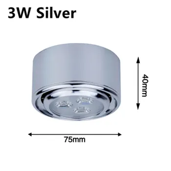 Povrchovú montáž LED Svietidlá 3W LED Stropné Bodové Svetlo Kuchyne, Kúpeľne, LED Svietidlá Lampa AC220-240V