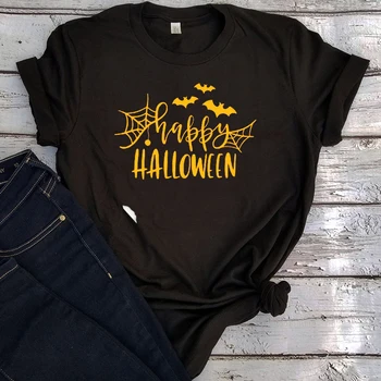 Šťastný Halloween Tričko Vtipné Tričko Estetické Oblečenie List Topy Plus Veľkosť Módne Ženy 2020 Halloween Čarodejnice Grafické Tees