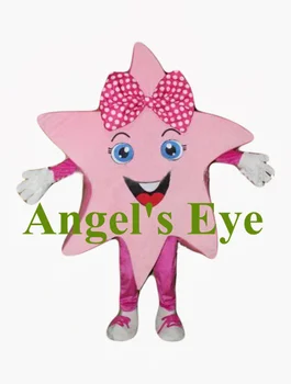 Pekná ružová hviezda girl maskot kostým pre dospelých veľkosť deti vykonávanie činnosti kostýmy prázdninový karneval, maškarný súpravy