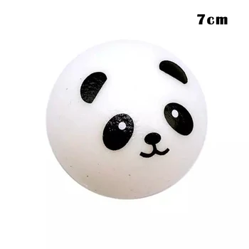 4CM/7 CM Panda Buchta Stres Odľahčovacia Lopta Pomaly Stúpa odbúranie Stresu Hračky Keychain Deti Hračky OBJAŤ-Obchodov