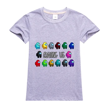 Nová Hra Medzi Nami Impostor Letné Módne T Shirt Deti Tričká Topy Cartoon Chlapci T-shirt Harajuku Girls Grafické Tees