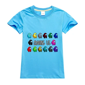 Nová Hra Medzi Nami Impostor Letné Módne T Shirt Deti Tričká Topy Cartoon Chlapci T-shirt Harajuku Girls Grafické Tees