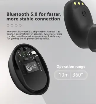 Bezdrôtová Bluetooth Slúchadlá Slúchadlá In-ear Slúchadlá Pre Všetky Smartphone S Automatickým Spárovaním a Prehrávanie Hudby Slúchadlá Slúchadlá