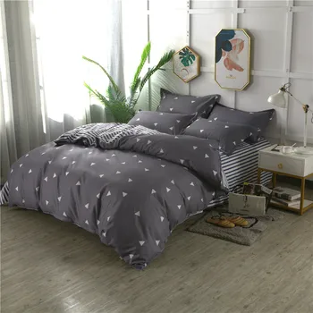 3/4pcs Pohodlné lôžka koberčeky perinu geometrické prúžok deka nastaviť jednoduché Nordic posteľ nastaviť queen size posteľou nastaviť luxus