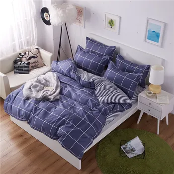 3/4pcs Pohodlné lôžka koberčeky perinu geometrické prúžok deka nastaviť jednoduché Nordic posteľ nastaviť queen size posteľou nastaviť luxus