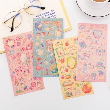 Krásna víla Princezná samoopaľovacie papierové nálepky DIY denník dekoratívne tesnenie nálepky album scrapbooking kancelárske potreby