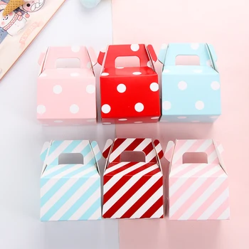 6 štýlov 1PC Tvorivé Narodeniny Papier Candy Boxy Papierovej podobe Package Darček Kabelky Vianočné Cukrovinky Baliace Tašky