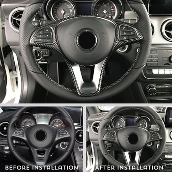 Upravený ABS volant tlačidlo výbava nálepky rám, kryt dekorácie, doplnky pre Mercedes Bezn W205 W213 Vito W447 GLA GLC