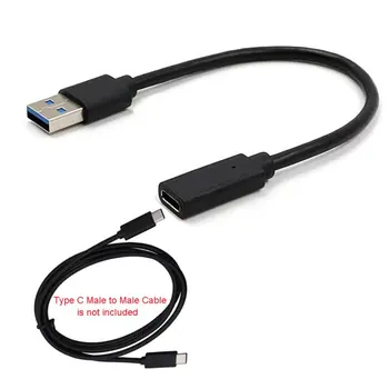0.2 Metrov USB 3.1 Typ C Samica Na USB 3.0 Port Male Kábel Adaptéra USB-C Typu-Konektor Converter Pre Macbook