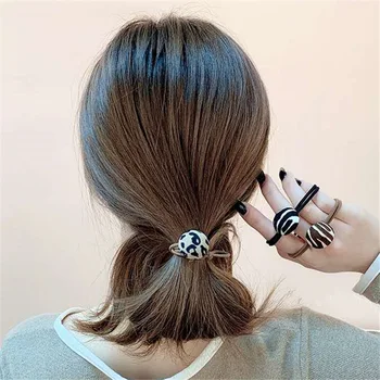 Trendy Čierna/Hnedá sponky do vlasov Pre Ženy, Dievčatá Módne All-zápas jednoduché leopard print head lano