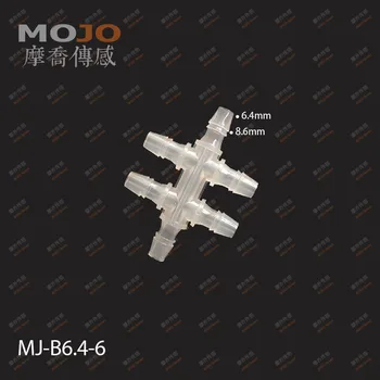 2020 (1000pcs/Lotov) MJ-B6.4-6 hadice konektory 6.4 mm šesť ceste trubkou spoločné PP Plastu viacerých prejsť rúry konektory