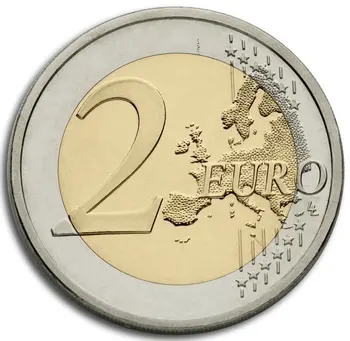 Luxembursko 175th Výročie Nezávislosti 2 Euro Bimetalovú Pamätnú Mincu Skutočný Originál Mince Pravda, Euro Unc