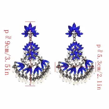 Baroková Perla Visieť Drop Earings Veľký Kvet Dlhý Vyhlásenie Náušnice Pre Ženy, Svadobné Klasické Vintage Svadba Kúzlo Šperky 2020