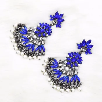 Baroková Perla Visieť Drop Earings Veľký Kvet Dlhý Vyhlásenie Náušnice Pre Ženy, Svadobné Klasické Vintage Svadba Kúzlo Šperky 2020