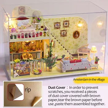 Hračky pre deti, Nábytok Kit Girl Nábytok DIY Miniatúrne Doll House 3D Drevené Bábiky Domy Miniatúrny domček pre bábiky
