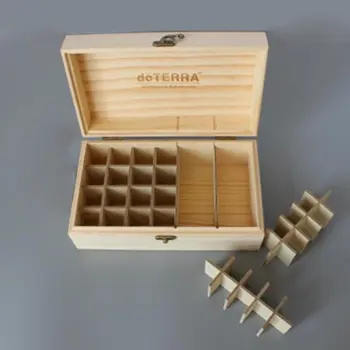 Moderný Dizajn 36 Sloty Drevené Éterické Oleje Box Masívneho Dreva Prípade Aromaterapia Držiak Fľaše Na Uskladnenie Organizátor