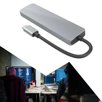 USB 3.1 Typ-C Hub Na Adaptér 4K Thunderbolt 3 USB C Hub S Nábojom 3.0 TF Bezpečnosti Digitálneho Slotu Čítačky pamäťových kariet Pre MacBook Pro