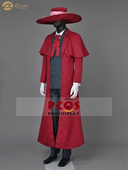 Nové Anime Play Hot~ Gotický Červené Oblečenie Halloween Strelec Hellsing Alucard Cosplay Kostýmy a Klobúk mp000443