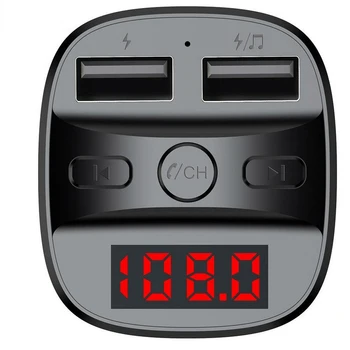 Auto Bluetooth 5.0 Mp3 Prehrávač, Prijímač, FM Dual USB Hands-free Volanie Auto Nabíjačka, U Diskov TF Karty Interiérové Doplnky