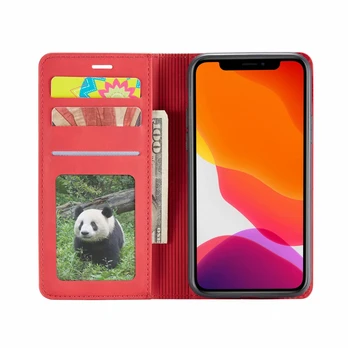 Držiteľa karty Flip peňaženky puzdro Pre iPhone 11 Pro Max 5.8 6.1 6.5 palcový Magnetické 2019 Nové PU Kožené Stojan Telefónu Coque taška