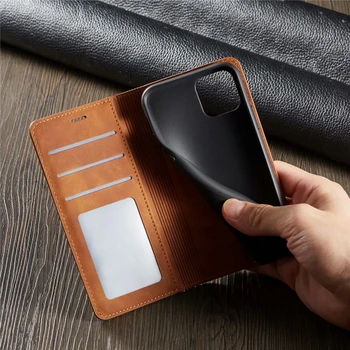 Držiteľa karty Flip peňaženky puzdro Pre iPhone 11 Pro Max 5.8 6.1 6.5 palcový Magnetické 2019 Nové PU Kožené Stojan Telefónu Coque taška