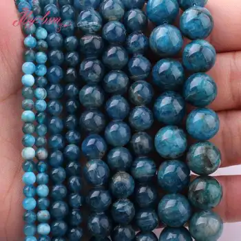 4,6,8,10 mm Kolo Loptu Perličiek Modrá Kyanite Prírodného Kameňa Korálky Pre DIY Náhrdelník Náramky, Náušnice, Šperky, Takže 15