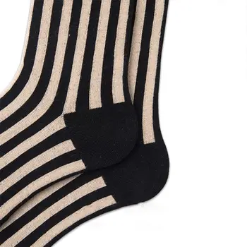 Pásy Ponožky Vertikálne Pruhované Tlač Street Style Pančuchy pre Mužov, Ženy