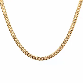 6 mm Zlatá Farba Muži ženy náhrdelník Kubánsky štýl reťazca Miami Odkaz nehrdzavejúcej ocele Najlepší Darček Veľkoobchod a maloobchod, predaj hot 16-32inch