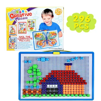 296 Pc/set Húb na Nechty, Intelligent 3D Puzzle Hry Plastové Flashboard Baby Hračky Darček pre Deti, Vzdelávacie Hračka