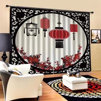 čínsky záclony Vlastnú veľkosť Luxusné Zatmenie 3D Okne Závesy Pre Obývacej Izby, Dekorácie, záclony