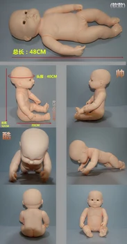 Nový 20-palcový Realisticky Novorodenca Reborn Baby Doll Mäkké Simulácia Silikónové Krásna Hračka