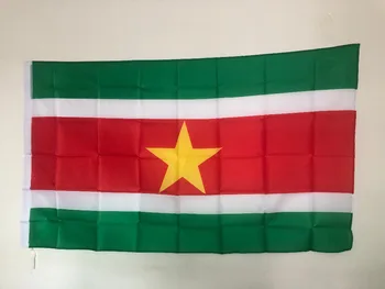 Surinam Vlajka Činnosť Dekoratívne Národné Zástavy 90x150cm