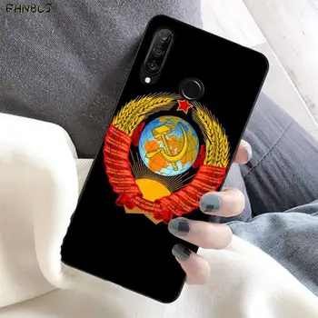 FHNBLJ Sovietskeho zväzu ZSSR Vlajka Kryt Black Soft Shell Telefón puzdro na Huawei Honor 8 x 9 10 20 V 30 dec 10 20 lite 7A 9lite prípade