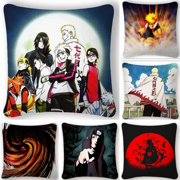 Nknk Značky Naruto Obliečky Na Vankúše Sasuke Vankúše Dekoratívne Anime Domov Pillowcover Japonsko Auto Obliečka Na Vankúš Boruto Gauč Vankúš