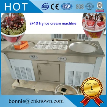 Vysoká kvalita thajsko smažiť vyprážaný ľad roll pan maker byt pan valcované vyprážaný ľad stroj ice cream kotúčoch stroj doprava zadarmo