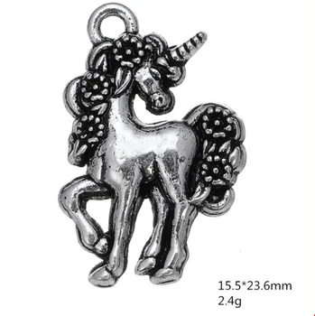 Doprava zadarmo, 20pcs Zliatiny Roztomilý Kôň Antique Silver Zavesiť Prívesok DIY Príslušenstvo Pre Náhrdelníky, Náramky