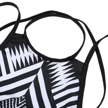 SEXY Ženy, Jeden Kus Bikini Push Up Pad Top Plavky Geometrické Plavky Kúpajúcich Farba Čierna