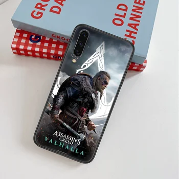 Assassin ' s Creed Valhallas Telefón puzdro Pre Samsung Galaxy 3 5 7 8 10 20 20E 21S 30 30-tych rokov 40 50 51 70 71 čierny Kryt Nárazníka Maľovanie