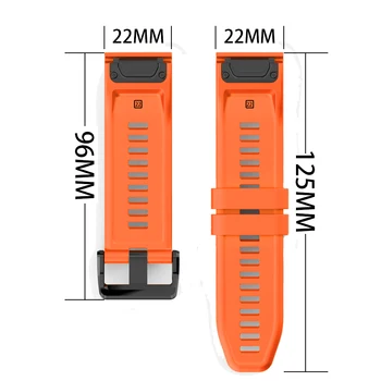 26mm Športové Silikónové Watchband Wriststrap pre Garmin Fenix 6X 6 Pro 5X 5 Plus 3 H 22 mm Easy Fit Rýchle Uvoľnenie wirstband