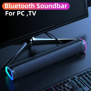 LUSHUO TV soundbar 3D Surround Soundbar Bluetooth Reproduktor Káblové pripojenie Počítača Reproduktory Sound bar pre Notebook PC Divadlo TV Aux 3,5 mm