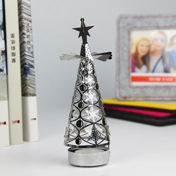 Novo Vianočnej Nálade Tepla-Powered Spinning Candleholder Kovové Rotujúce Svetlo pre Domáce Vianoce, Nový Rok TE889