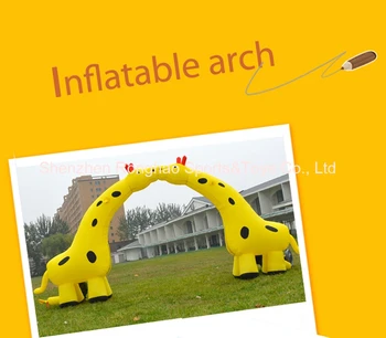 Nafukovacie 6m Oblúky Dve Žirafy Archway, Pre Mš na Zváranie Strany Festivaly Dekorácie S Vzduchu Ventilátor