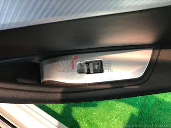 Pre Audi A4 2016 Interiéru Tvarovanie Okenného Skla Prepnúť Tlačidlo Výbava Kryt Chrome Auto Styling Príslušenstvo Tuning Doplnky