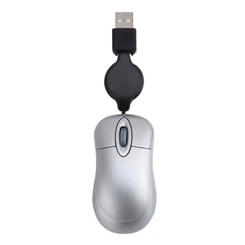 Zaťahovacie Mini 1200DPI Wired Mouse, USB, Optická Myš Ergonómia Office Hernej Myši Počítača Myši Pre PC, Notebook, Notebook